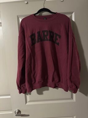 Pure Barre Maroon Crewneck Sweatshirt with Black Lettering